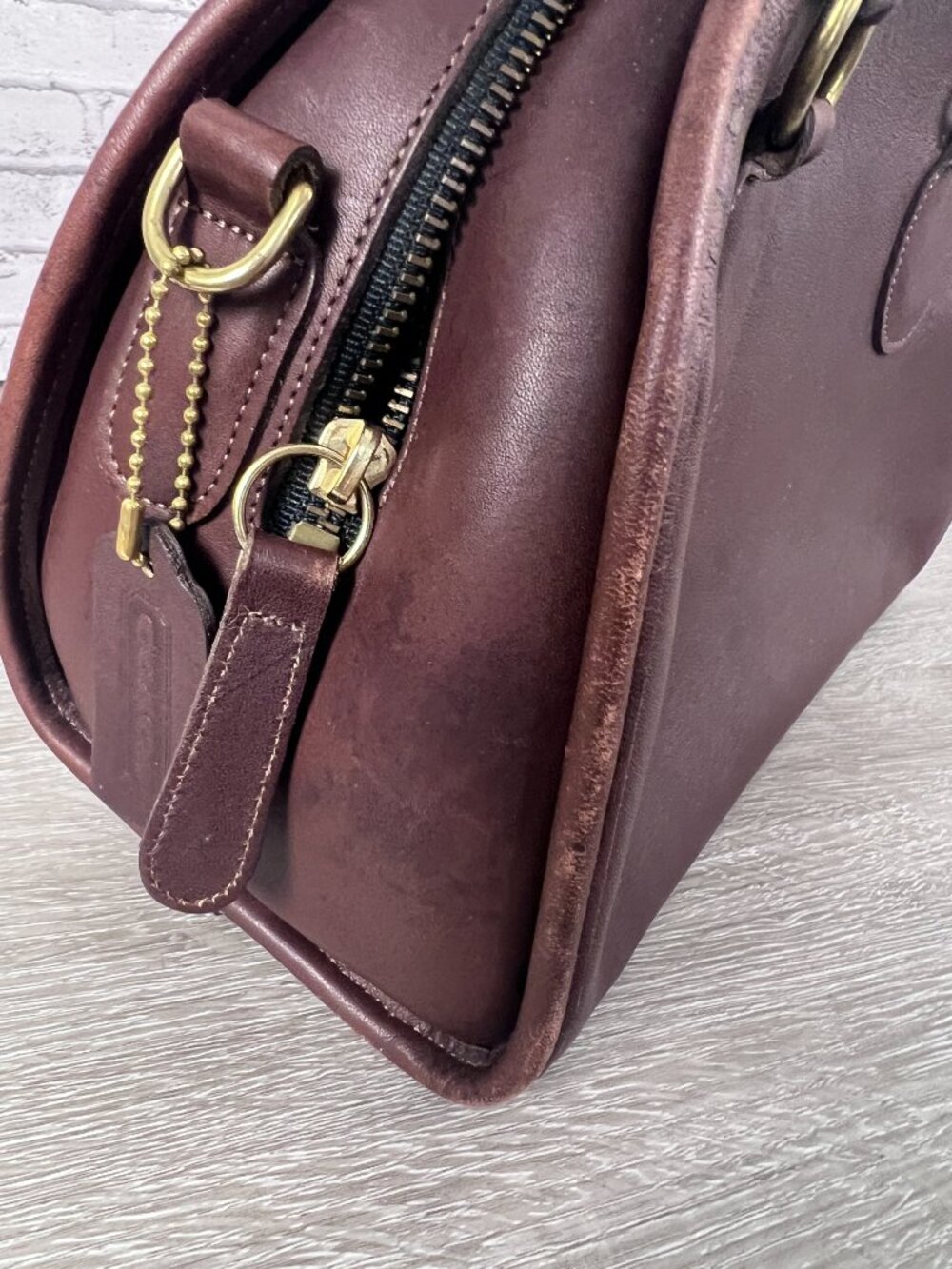 Coach Vintage Mahoogany Chadwick Satchel Bowling Bag British Tan 9928 - Picture 5 of 11